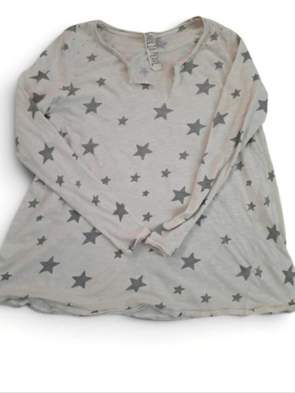 Magnolia Pearl Light Of White color Long Sleeve Star Print Top